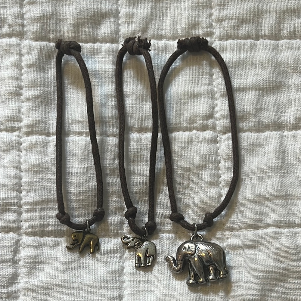 Good Luck Elephant Charm Bracelets Set